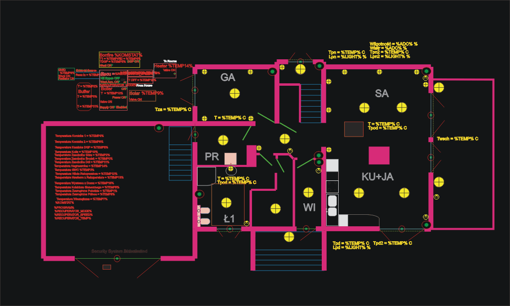 eHouse Smart home. Home control visualization creator (SVG)