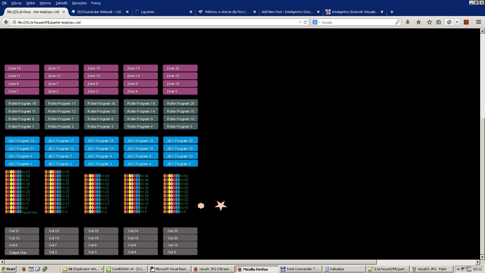 creando visualizacións para eHouse en Corel Draw