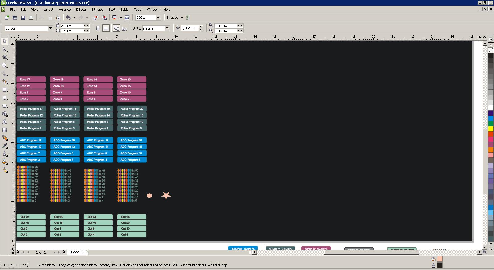 kuunda taswira ya eHouse katika Corel Draw