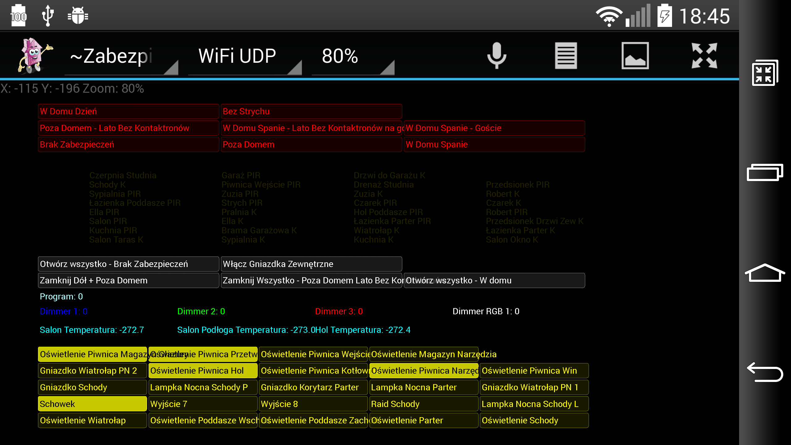 casa inteligente eHouse control android