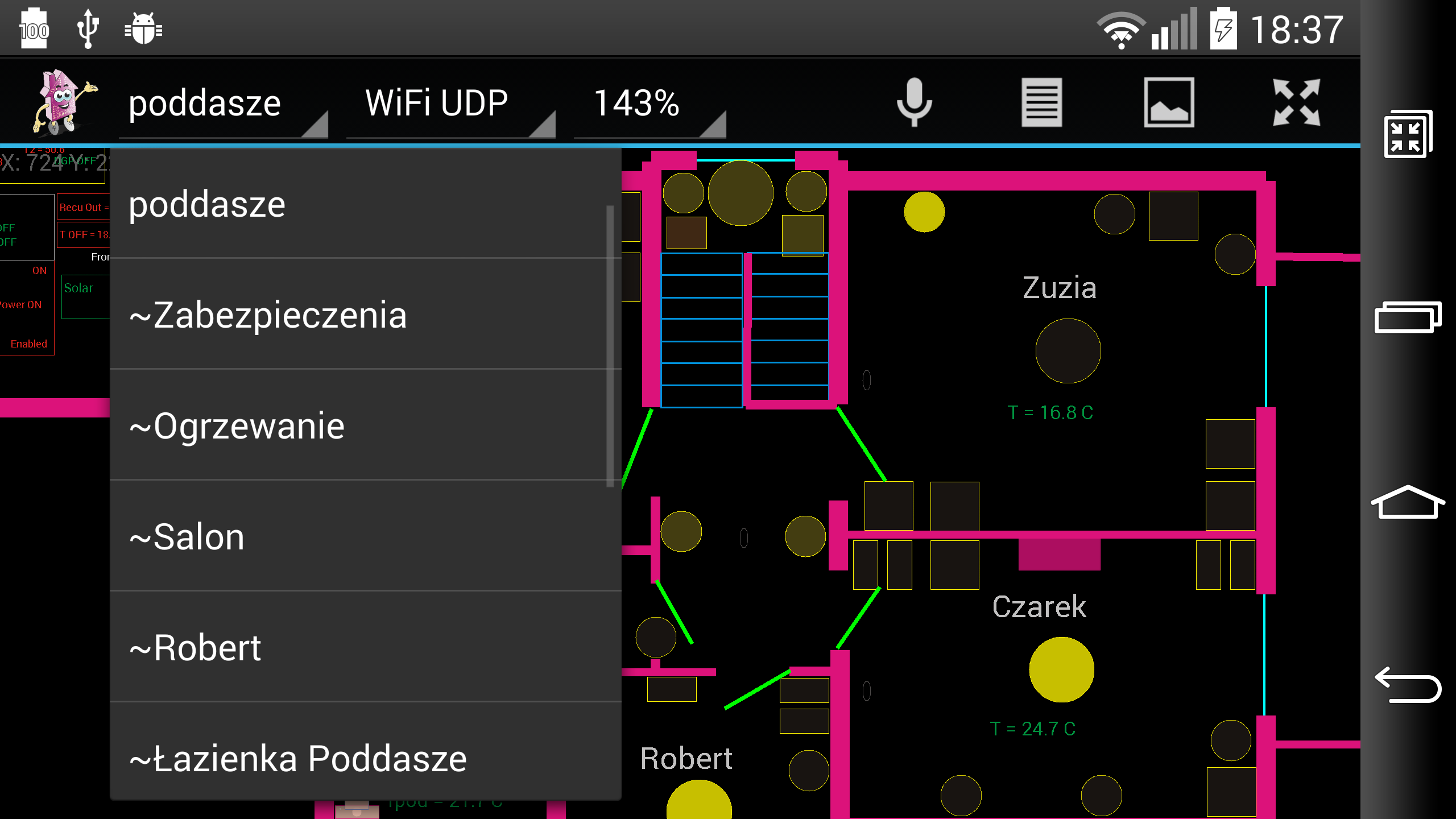 intelligens ház eHouse vezérlés android