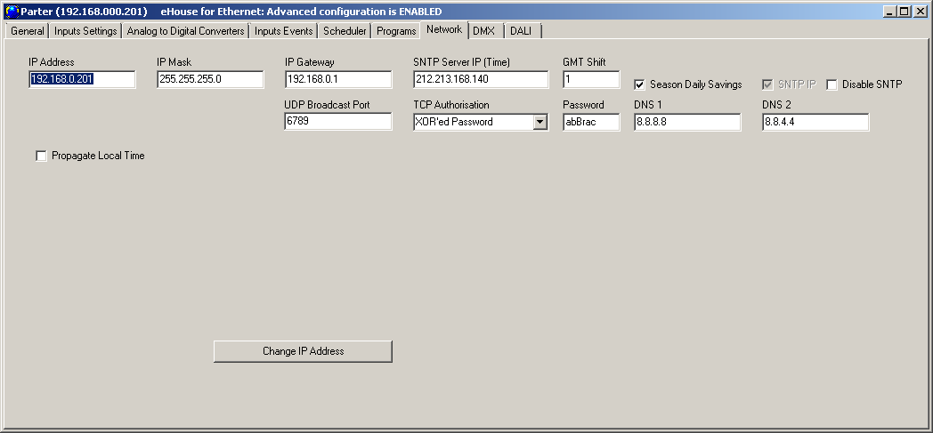 Aplicación de configuración eHouse LAN / WiFi