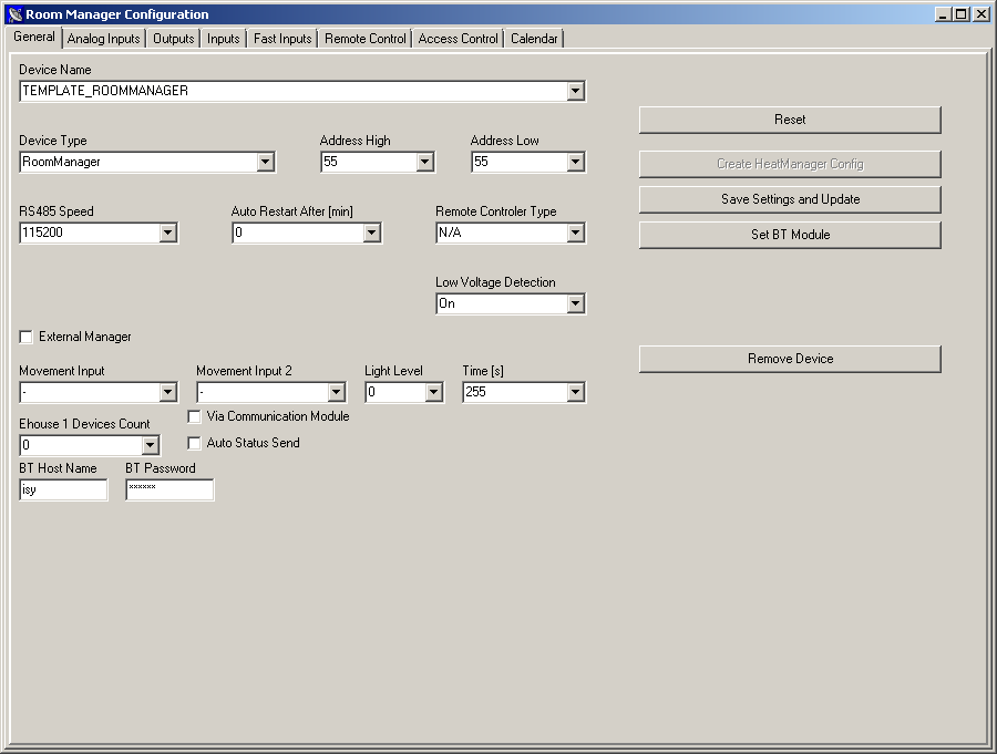 RS-eHouse unus CDLXXXV / Software CDXXII configurationis