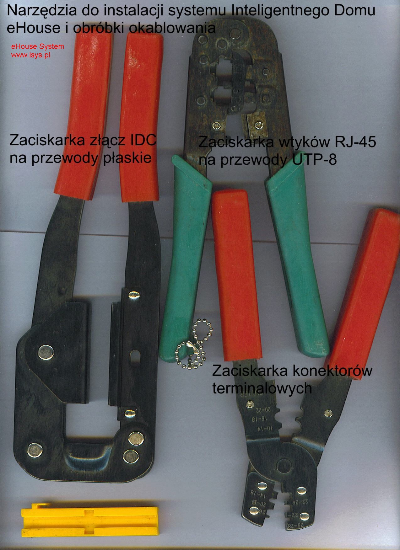  Herramientas para facilitar la instalación de cableado (conectores del sistema de sujeción). 